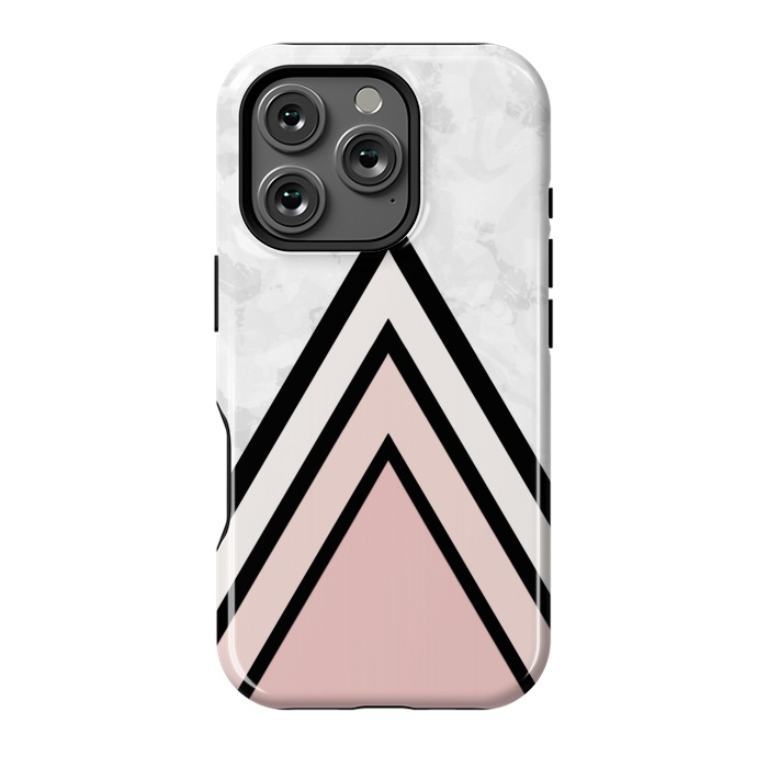 iPhone 16 Pro StrongFit Black pink triangles by Jms