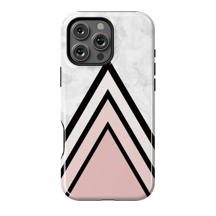 iPhone 16 Pro Max StrongFit Black pink triangles by Jms