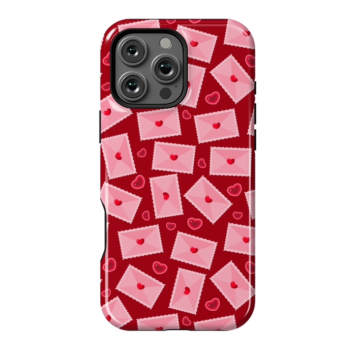 iPhone 16 Pro Max StrongFit PINK LOVE LETTERS  by MALLIKA