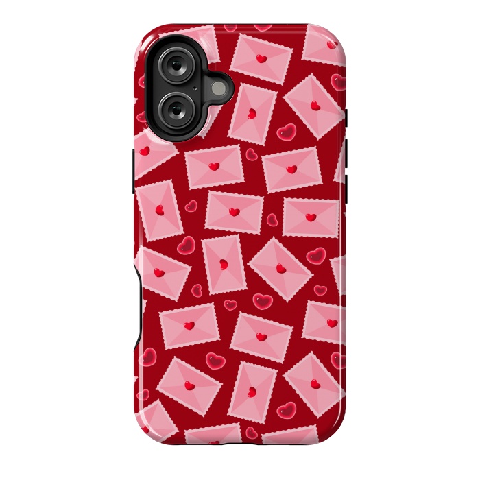 iPhone 16 Plus StrongFit PINK LOVE LETTERS  by MALLIKA