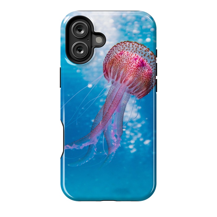 iPhone 16 Plus StrongFit Shallow Focus Photo of Pink and Brown Jellyfish by Winston