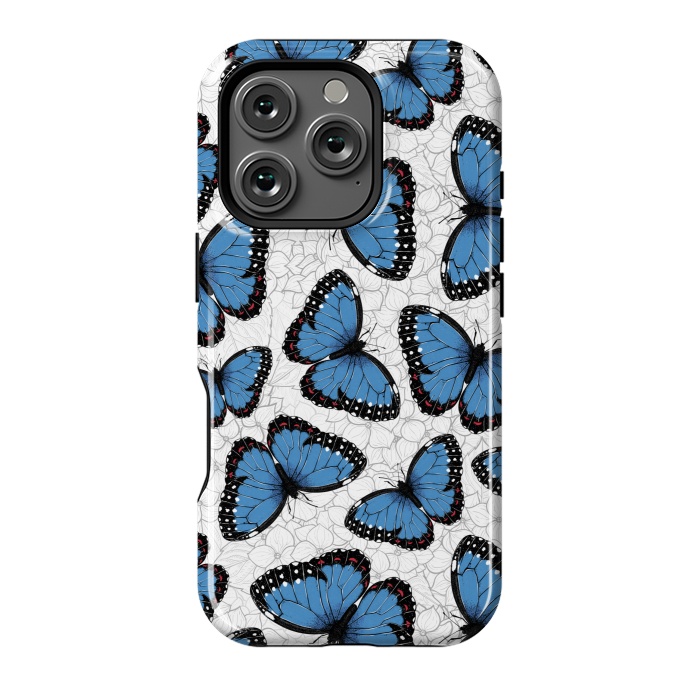 iPhone 16 Pro StrongFit Blue morpho butterflies by Katerina Kirilova