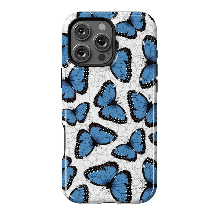 iPhone 16 Pro Max StrongFit Blue morpho butterflies by Katerina Kirilova