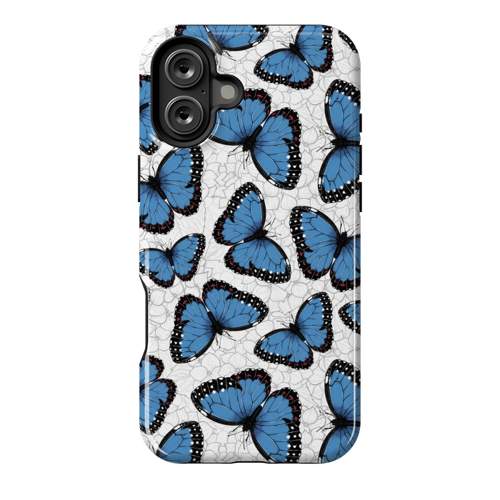 iPhone 16 Plus StrongFit Blue morpho butterflies by Katerina Kirilova