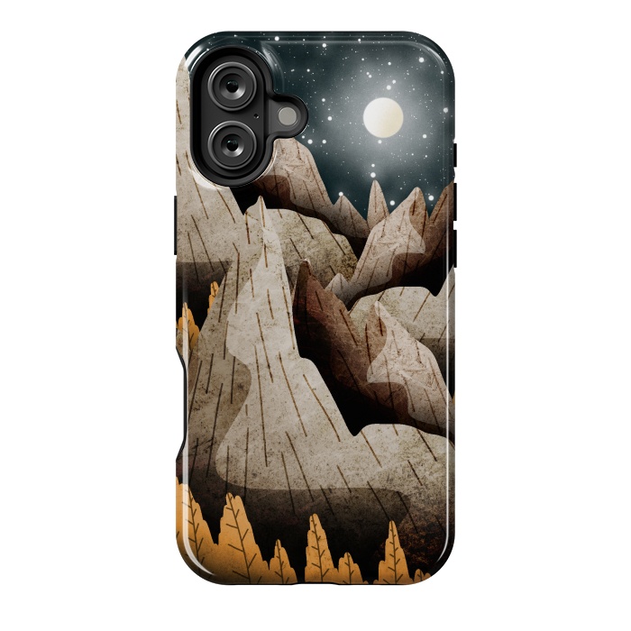 iPhone 16 Plus StrongFit Mountainous mountain and peaks by Steve Wade (Swade)