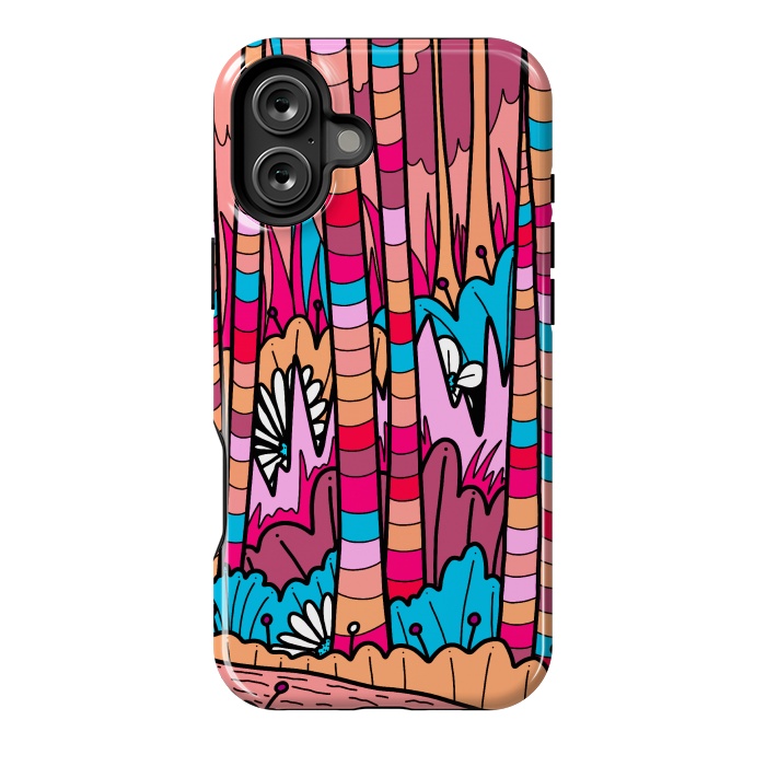 iPhone 16 Plus StrongFit Stripe line forest by Steve Wade (Swade)