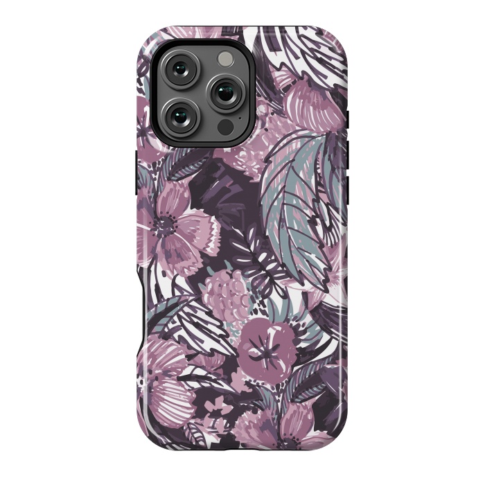 iPhone 16 Pro Max StrongFit Modern sketched flower bouquet by Oana 