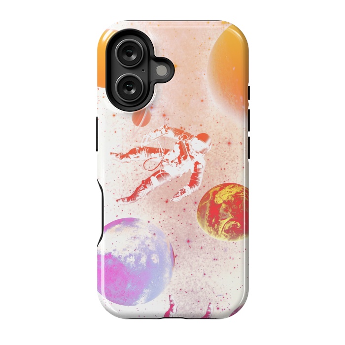 iPhone 16 StrongFit Astronaut in Space - Colorful gradient by Oana 