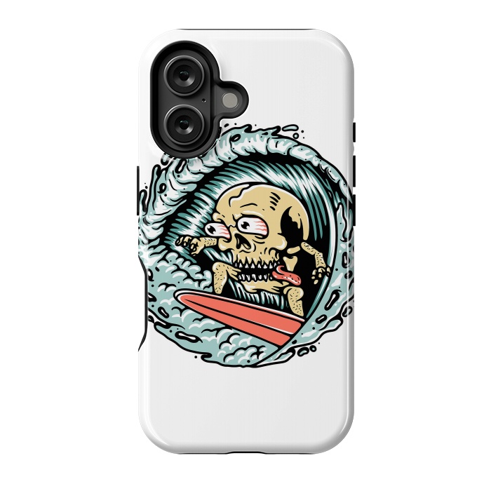 iPhone 16 StrongFit Skull Surfing by Afif Quilimo