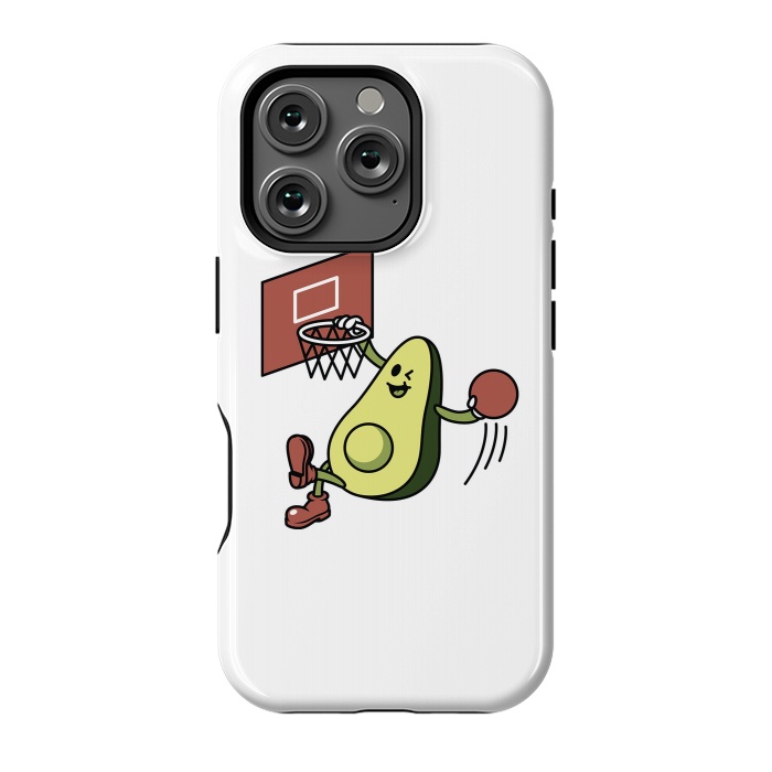 iPhone 16 Pro StrongFit Avocado Playing Basketball by Afif Quilimo