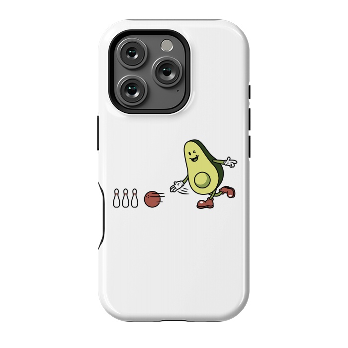 iPhone 16 Pro StrongFit Avocado Playing Bowling by Afif Quilimo