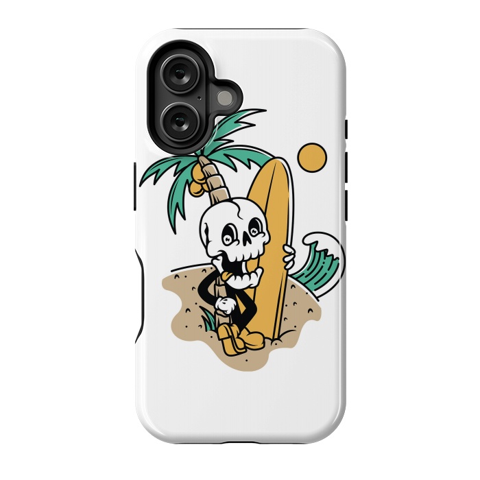 iPhone 16 StrongFit Skull Ready to Surf by Afif Quilimo