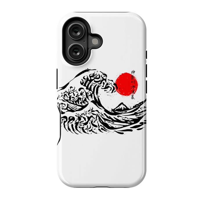 iPhone 16 StrongFit The Great Wave off Kanagawa Ink by Afif Quilimo