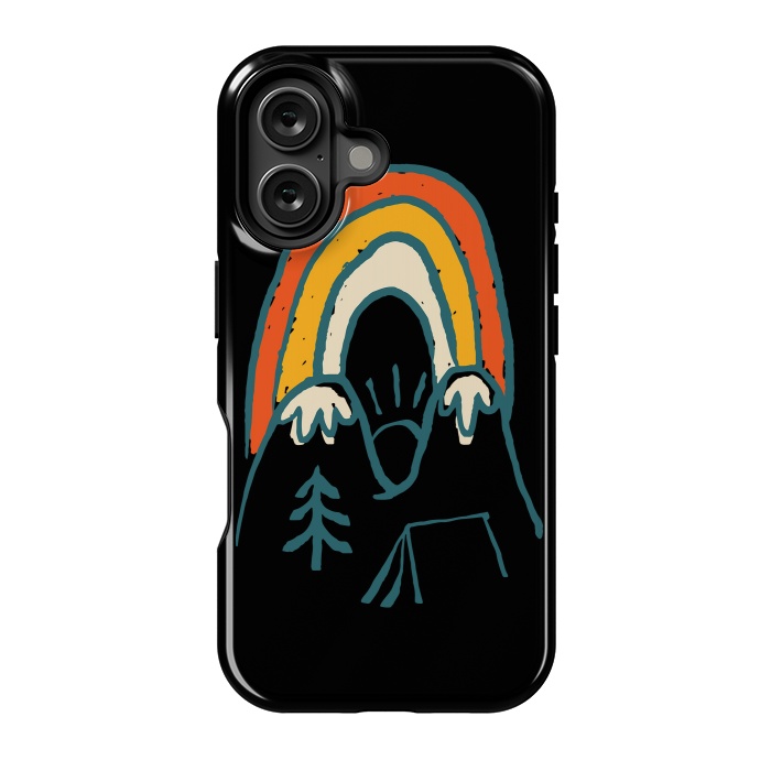 iPhone 16 StrongFit Mountain and Rainbow by Afif Quilimo