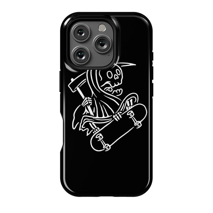 iPhone 16 Pro StrongFit Grim Reaper Skateboarding by Afif Quilimo