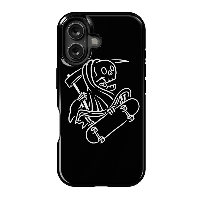 iPhone 16 StrongFit Grim Reaper Skateboarding by Afif Quilimo