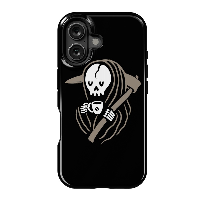 iPhone 16 StrongFit Grim Reaper Love Coffee by Afif Quilimo