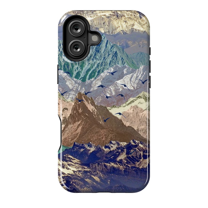 iPhone 16 Plus StrongFit Mountain landscape utopic nature collage  by Oana 