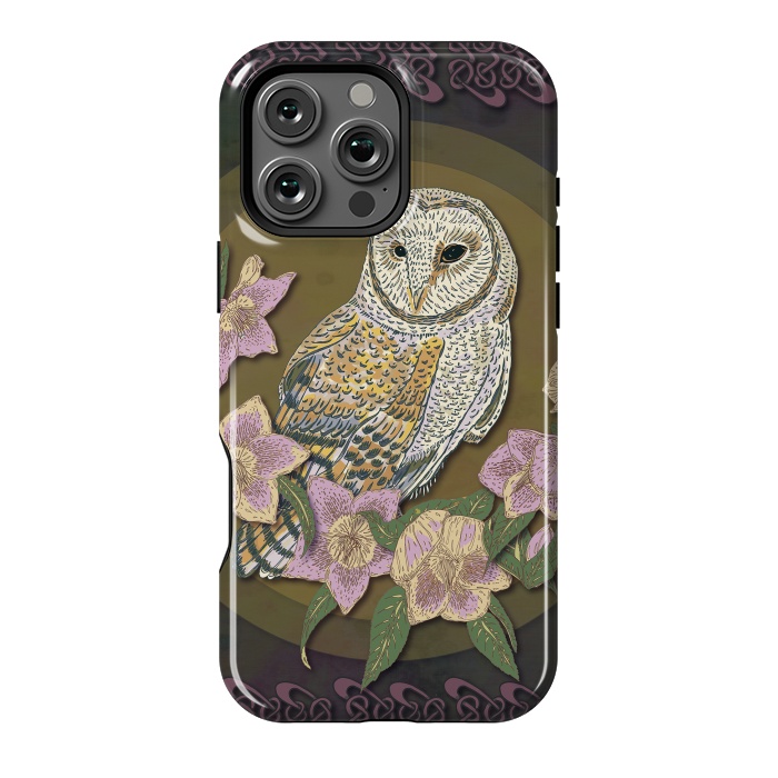 iPhone 16 Pro Max StrongFit Owl & Hellebore by Lotti Brown