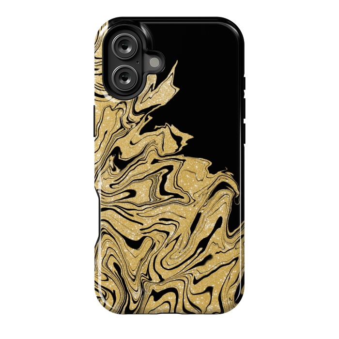 iPhone 16 Plus StrongFit Gold marble by Jms