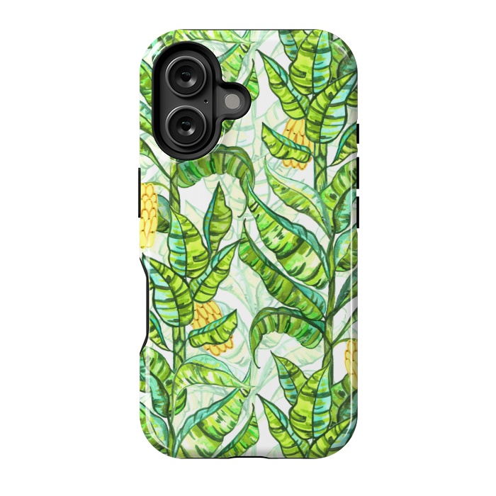 iPhone 16 StrongFit Lush Gouache Banana Trees  by Tigatiga