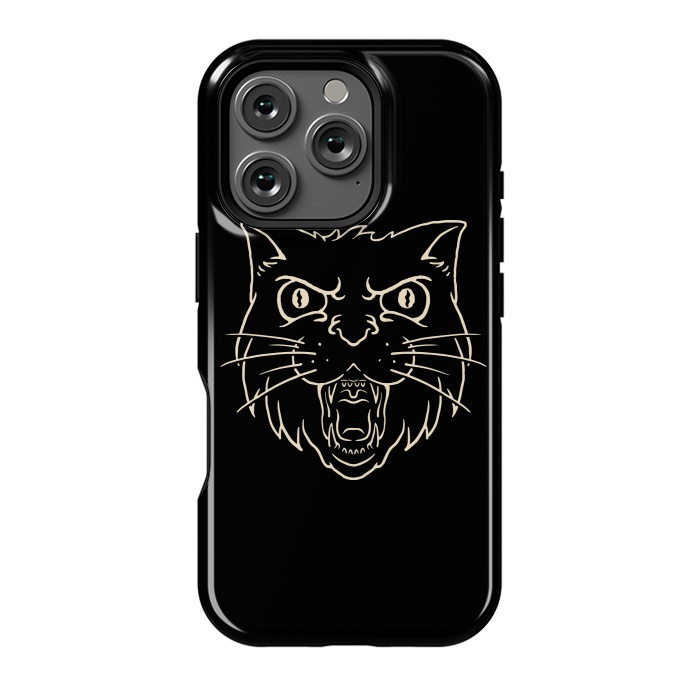 iPhone 16 Pro StrongFit Angry Cat by Afif Quilimo