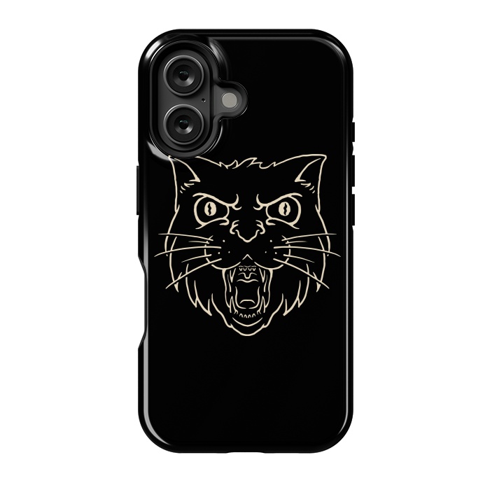 iPhone 16 StrongFit Angry Cat by Afif Quilimo