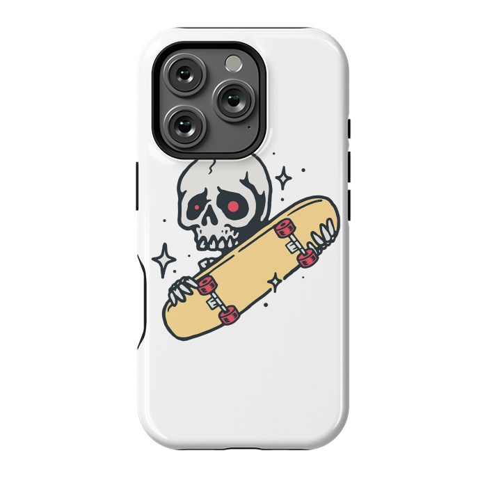 iPhone 16 Pro StrongFit Skull Love Skateboard by Afif Quilimo