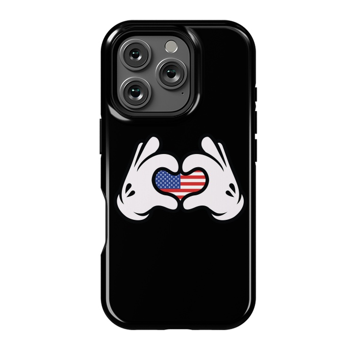 iPhone 16 Pro StrongFit Hand Symbol of Love America by Afif Quilimo