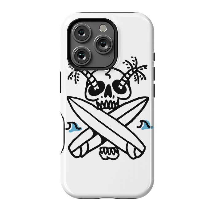 iPhone 16 Pro StrongFit Skull Surf Beach by Afif Quilimo