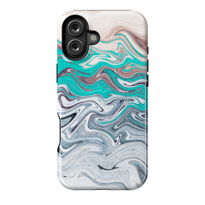 iPhone 16 Plus StrongFit The liquid marble beach by Steve Wade (Swade)