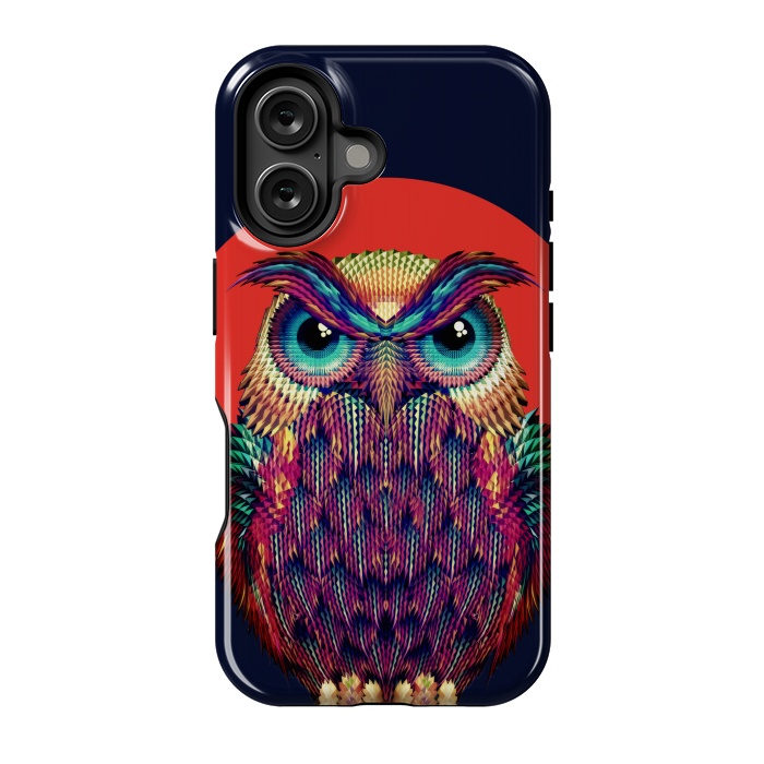 iPhone 16 StrongFit Geometric Owl by Ali Gulec