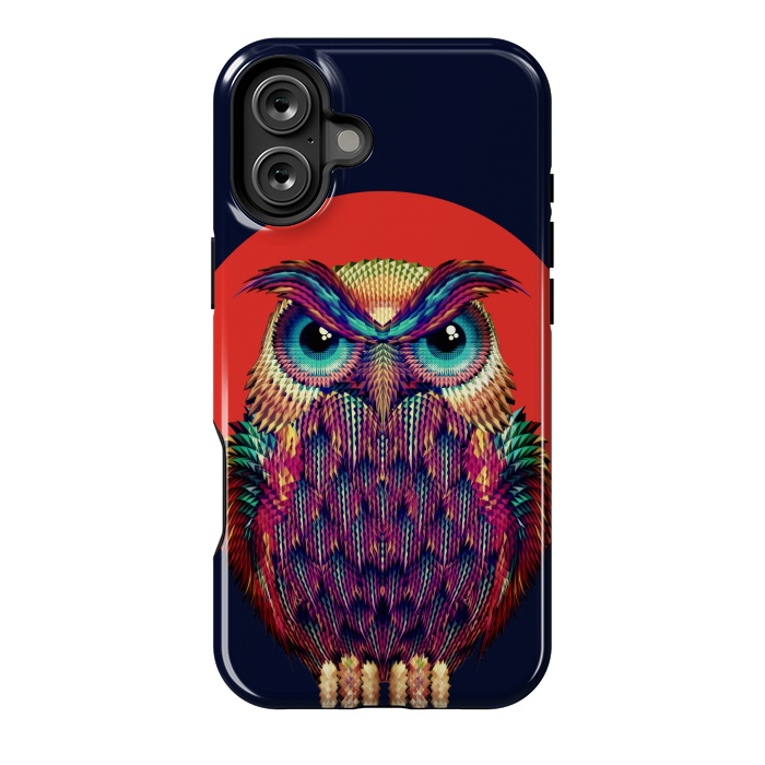 iPhone 16 Plus StrongFit Geometric Owl by Ali Gulec