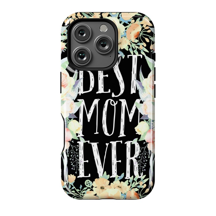 iPhone 16 Pro StrongFit Best mom spring watercolor flowers  by Oana 