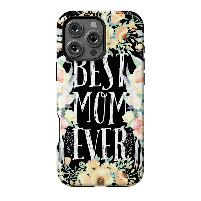 iPhone 16 Pro Max StrongFit Best mom spring watercolor flowers  by Oana 