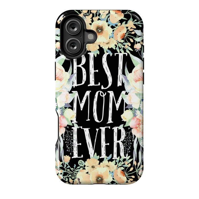 iPhone 16 Plus StrongFit Best mom spring watercolor flowers  by Oana 