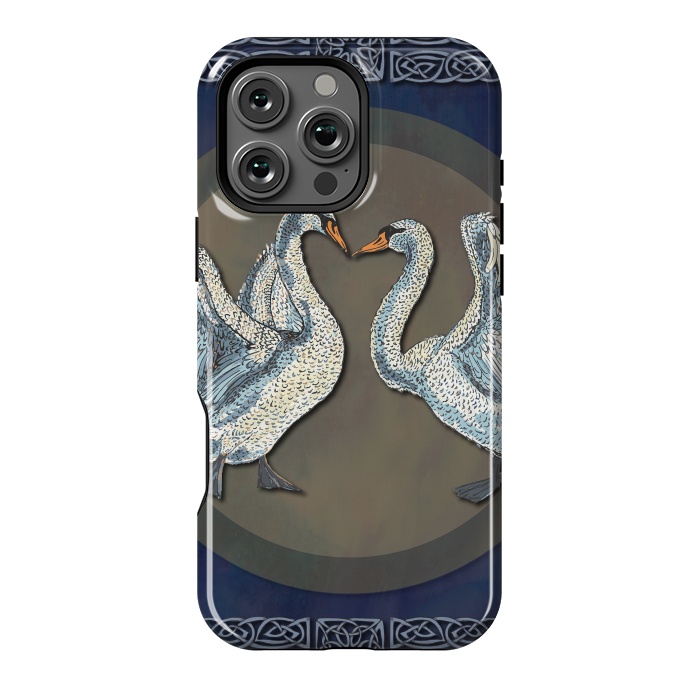 iPhone 16 Pro Max StrongFit Dancing Swans by Lotti Brown