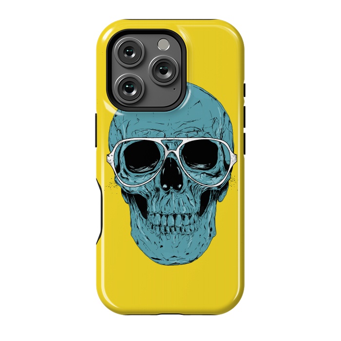 iPhone 16 Pro StrongFit Blue skull by Balazs Solti