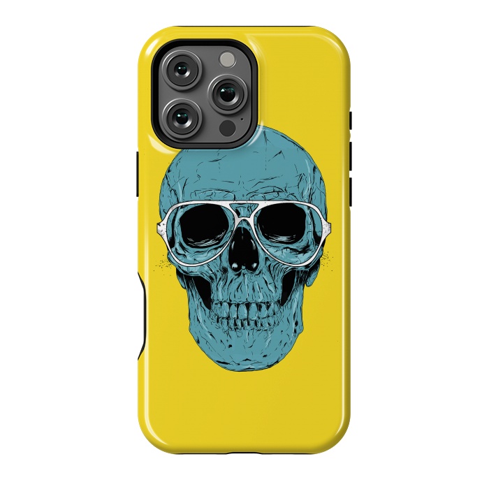 iPhone 16 Pro Max StrongFit Blue skull by Balazs Solti