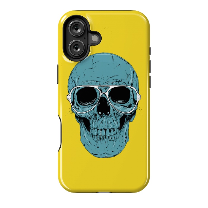 iPhone 16 Plus StrongFit Blue skull by Balazs Solti