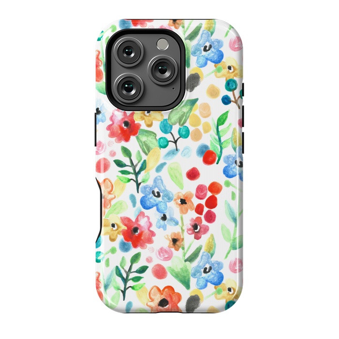 iPhone 16 Pro StrongFit Flourish - Watercolour Floral by Tangerine-Tane