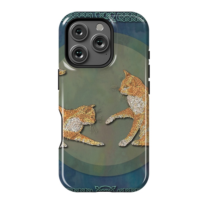 iPhone 16 Pro StrongFit Ginger Cats by Lotti Brown