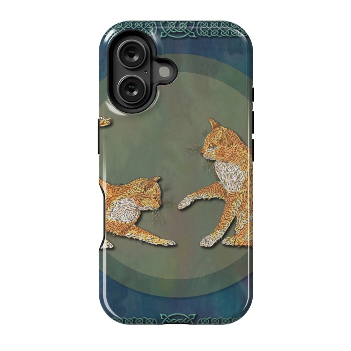 iPhone 16 StrongFit Ginger Cats by Lotti Brown