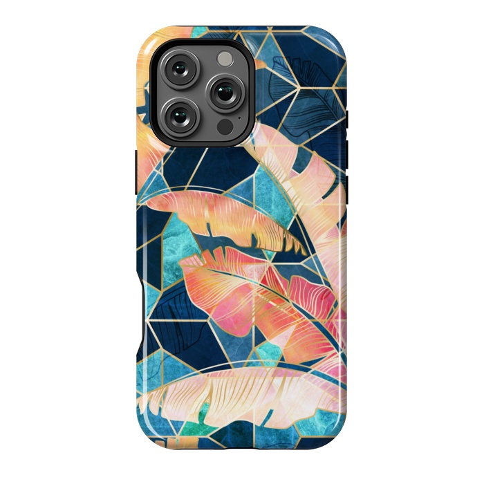 iPhone 16 Pro Max StrongFit Marbled Topical Sunset by gingerlique