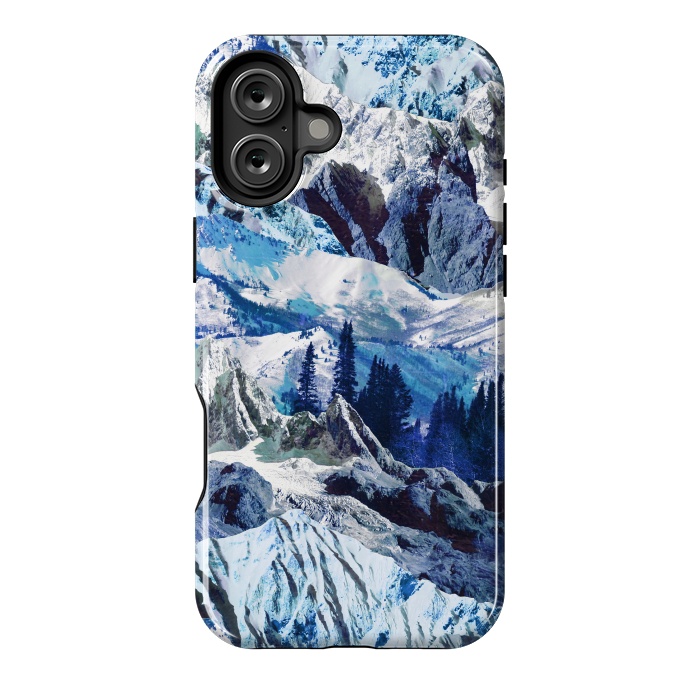 iPhone 16 Plus StrongFit Blue mountains landscape art by Oana 