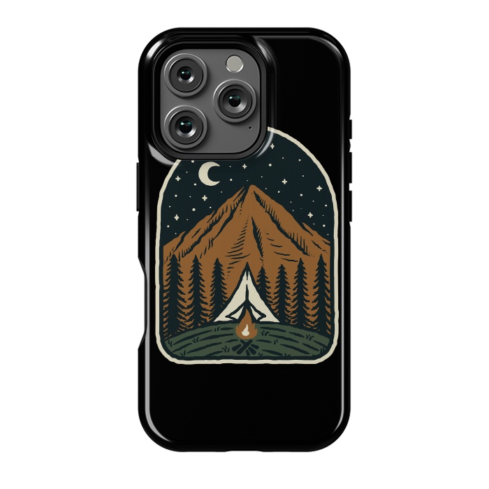 iPhone 16 Pro StrongFit Camp Mountain Night by Afif Quilimo