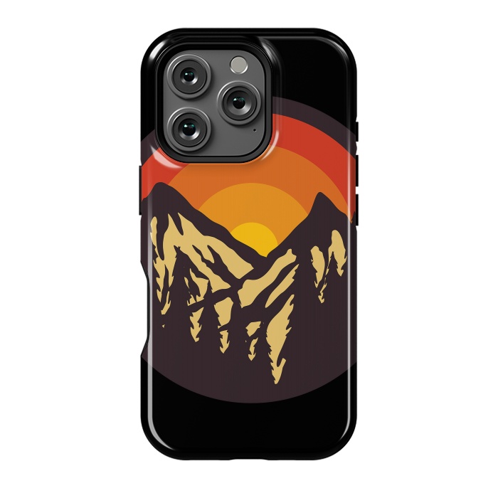 iPhone 16 Pro StrongFit Mountain Sunset by Afif Quilimo