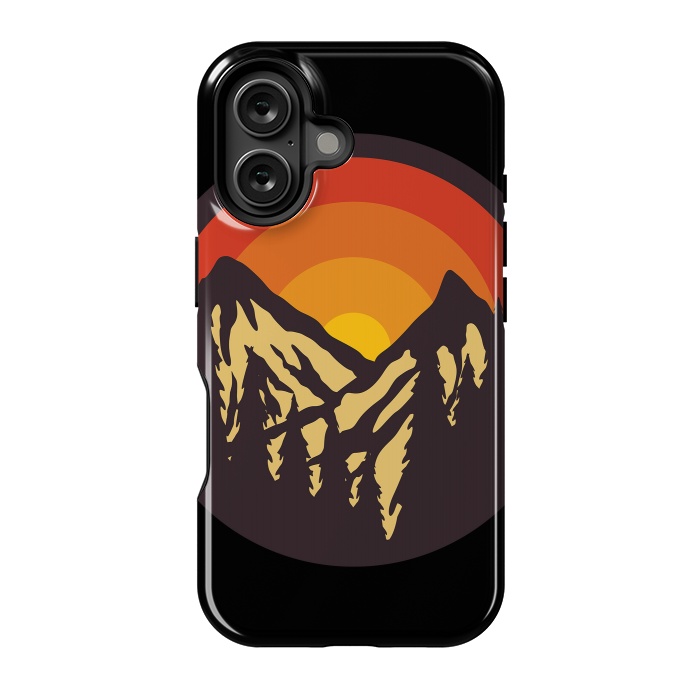 iPhone 16 StrongFit Mountain Sunset by Afif Quilimo