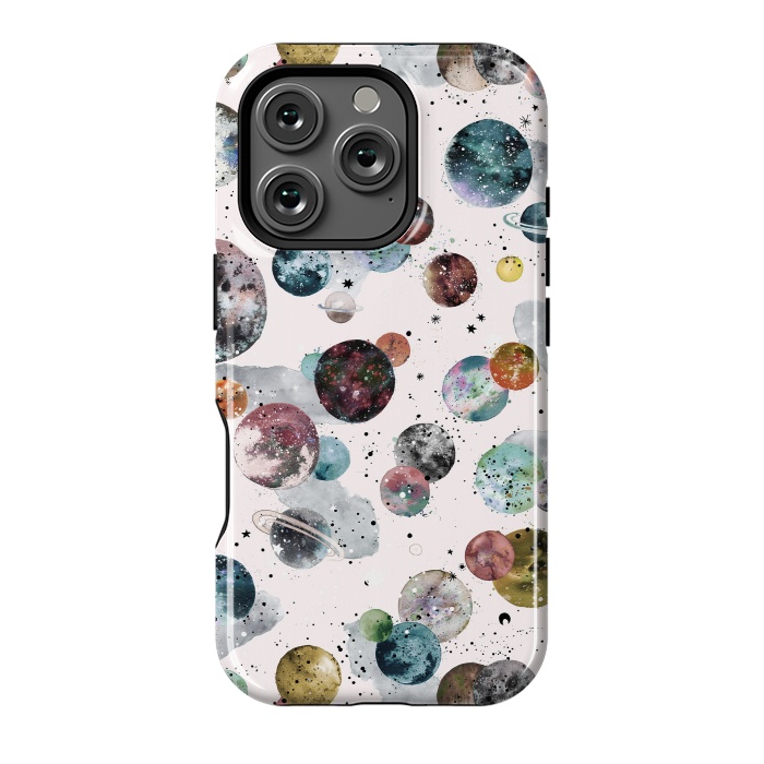 iPhone 16 Pro StrongFit Cosmic Planets and Constellations Multicolored by Ninola Design