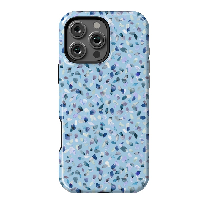 iPhone 16 Pro Max StrongFit Flower Petals Soft Blue by Ninola Design